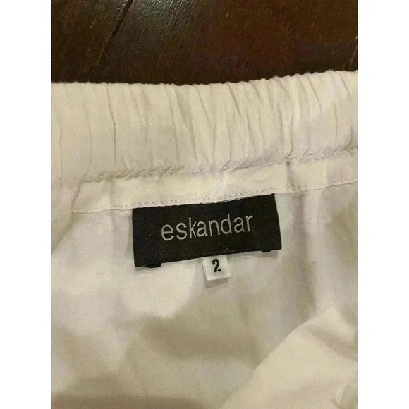 Eskandar 2 Skirt Petticoat White Romantic Cotton 3 Tiered Peasant Boho Maxi - Picture 3 of 9